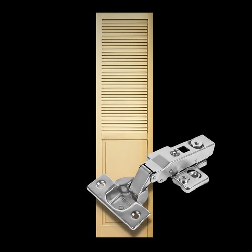 Natural white wooden louvre - natural,