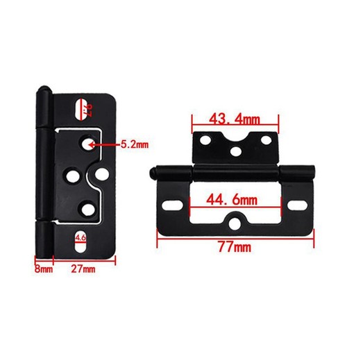 Strong white flush door hinges - door,