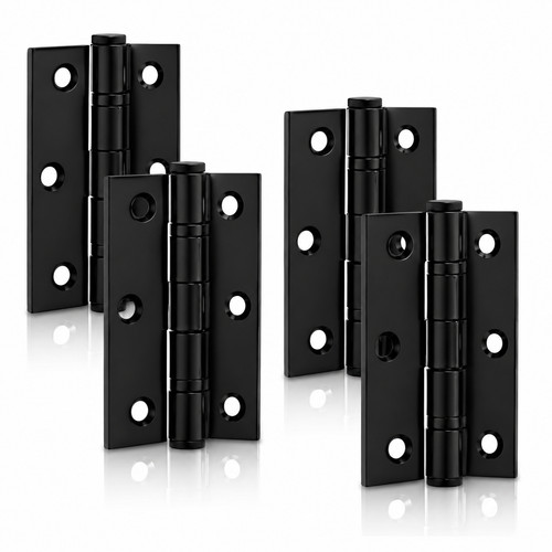Black internal door hinge - hinge, pair